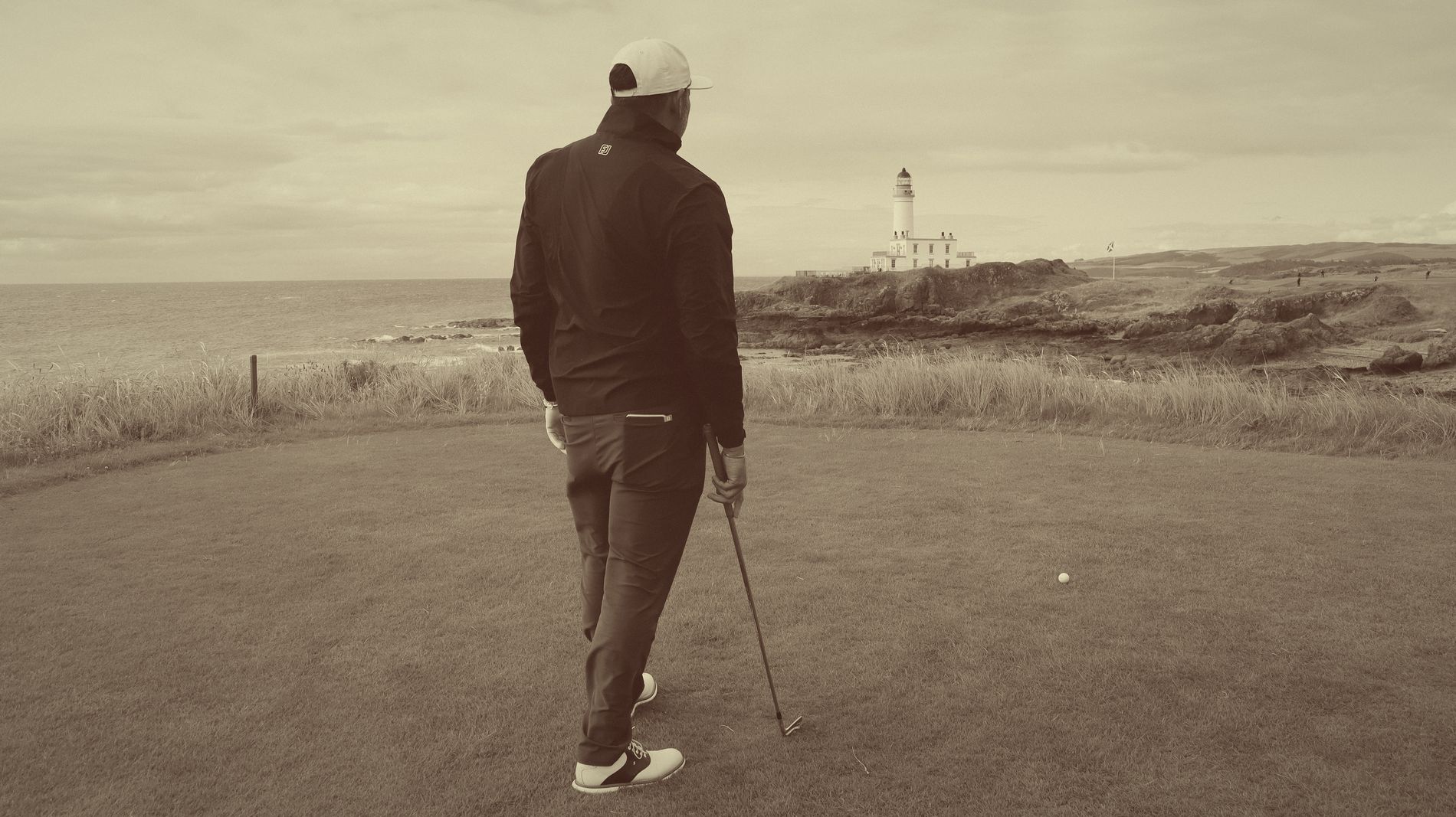 Jugador solo en los links, sepia